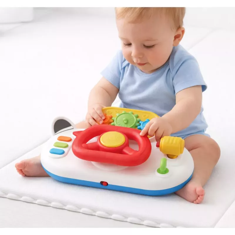 LEAN TOYS Braukšanas Simulators Maziem Bērniem Interaktīva Stūre Gaismas Skaņas