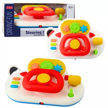 LEAN TOYS Braukšanas Simulators Maziem Bērniem Interaktīva Stūre Gaismas Skaņas