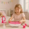 LEAN TOYS Vannas istabas komplekts lellēm: Vanna, tualete, izlietne ar spoguli