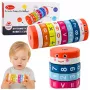 LEAN TOYS Izglītojošais matemātikas rullītis bērniem Nuka skaitīšanas puzle - Zils