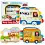 LEAN TOYS Interaktīvā izglītojošā grāmata Transportlīdzekļi Gaismas Skaņas Kustīgie elementi