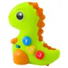 LEAN TOYS Interaktīvā rotaļlieta mazuļiem Dinozaurs uz riteņiem ar gaismām un skaņām