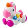 LEAN TOYS Interaktīva rotaļlieta mazuļiem Vienradzis uz riteņiem Gaismas un skaņas
