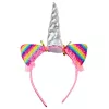 LEAN TOYS Unicorn Costume Accessory Set - Galvas saite, Ausis, Rags, Kaklarota, Krāsains