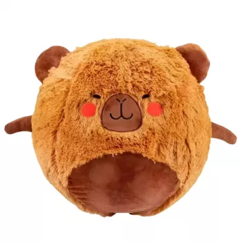 LEAN TOYS Lēcošā bumba Augošs plīša kapibara Brūns Sūknis 50 cm