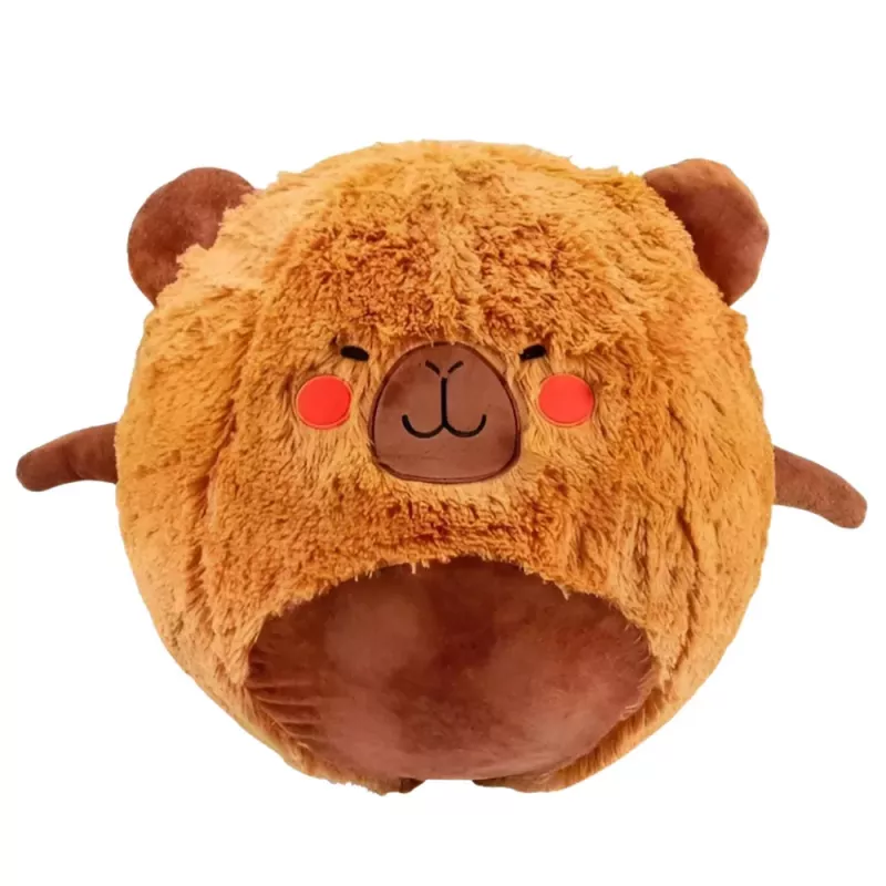 LEAN TOYS Lēcošā bumba Augošs plīša kapibara Brūns Sūknis 50 cm