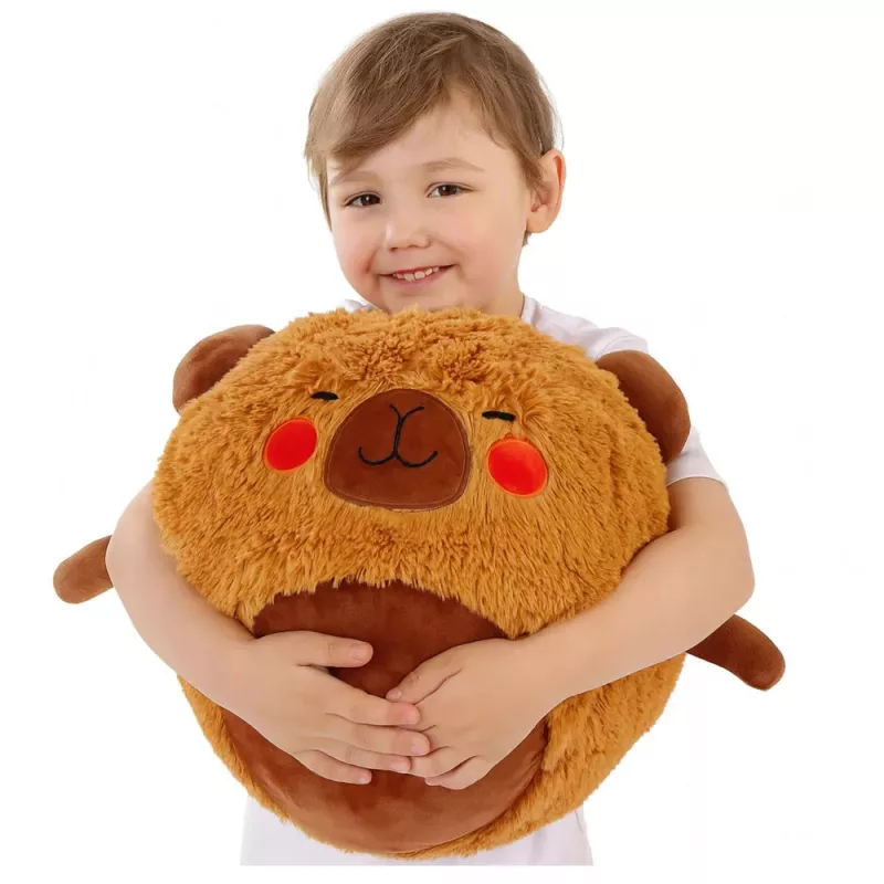 LEAN TOYS Lēcošā bumba Augošs plīša kapibara Brūns Sūknis 50 cm
