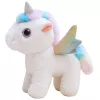 LEAN TOYS Vienradža plīša rotaļlieta ar kustībām un skaņām, balta, 21 cm