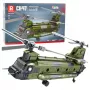 LEAN TOYS Konstrukcijas bloku komplekts Militārais helikopters CH-47 Chinook 1451 gab.