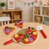 LEAN TOYS Koka picas griešanas komplekts ar Velcro riteni un griešanas dēli