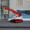 LEAN TOYS Kāpurķēžu celtnis ar grozāmu kabīni, gaismu, skaņu, metāla āķi - 1:14 mēroga RC būvniecības transportlīdzeklis