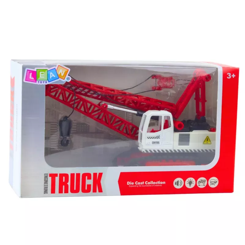 LEAN TOYS Crawler Crane Truss Light Adjustment Sounds Metal 1:14 RC Construction Vehicle