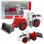 LEAN TOYS Būvniecības transportlīdzeklis Ekskavators Buldozers ar kustīgu metāla kausu, gaismām un skaņām