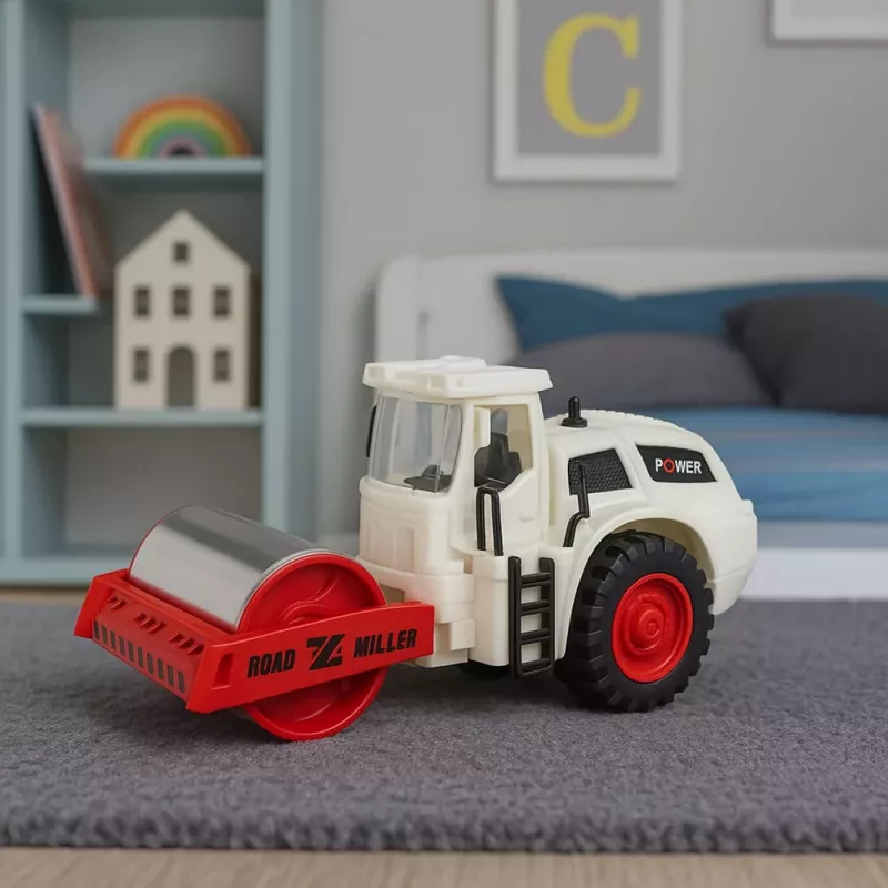 LEAN TOYS Ceļa veltnis Konstrukcijas metāla rotējošs veltnis ar gaismām un skaņām