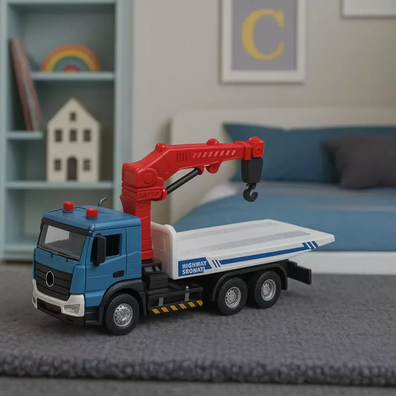 LEAN TOYS Tow Truck ar metāla kabīni, gaismām un skaņām