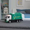 LEAN TOYS Atkritumu mašīna bērniem Metāla kabīne Konteiners Gaismas Skaņas Zaļa
