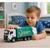 LEAN TOYS Atkritumu mašīna bērniem Metāla kabīne Konteiners Gaismas Skaņas Zaļa