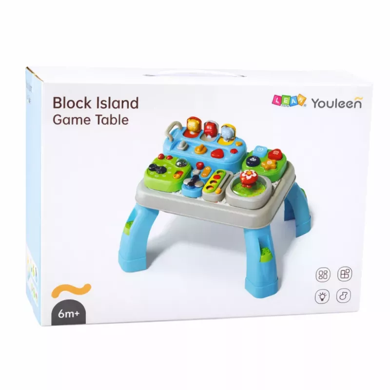 LEAN TOYS Interaktīvs izglītojošs galds mazuļiem ar skaņas moduļiem