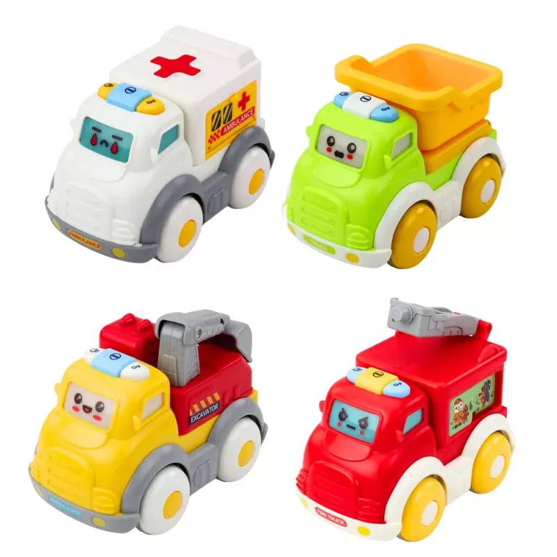 LEAN TOYS City Car Set for Toddlers, Drive, Moving Elements, Lights, Sounds