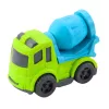 LEAN TOYS Celtniecības transportlīdzekļu komplekts: Automašīnas, Betona maisītājs, Kravas automašīna ar āķi, BIOPlastmasa