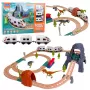 LEAN TOYS Dinosaur Park Electric Train Set ar gaismām un skaņām 76 cm