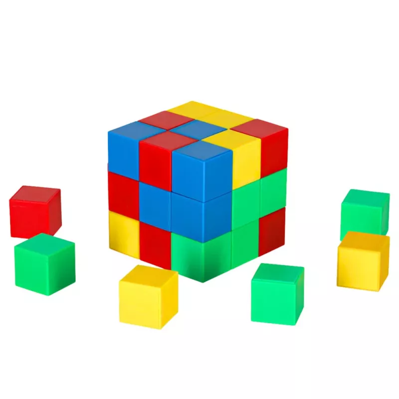 LEAN TOYS Magnētisko bloku komplekts bērniem Krāsaina puzle 32 gab.