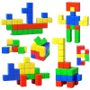 LEAN TOYS Magnētisko bloku komplekts bērniem Krāsaina puzle 32 gab.