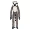 LEAN TOYS Plush Lemur Cuddly Toy with Velcro for Hanging Gray 35cm