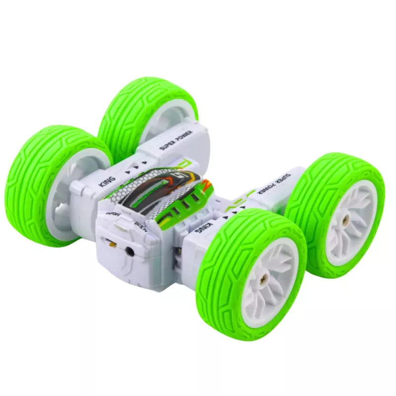 LEAN TOYS Ar vadību tālvadības akrobātiskais bezceļu auto 360° Zaļš 1:32