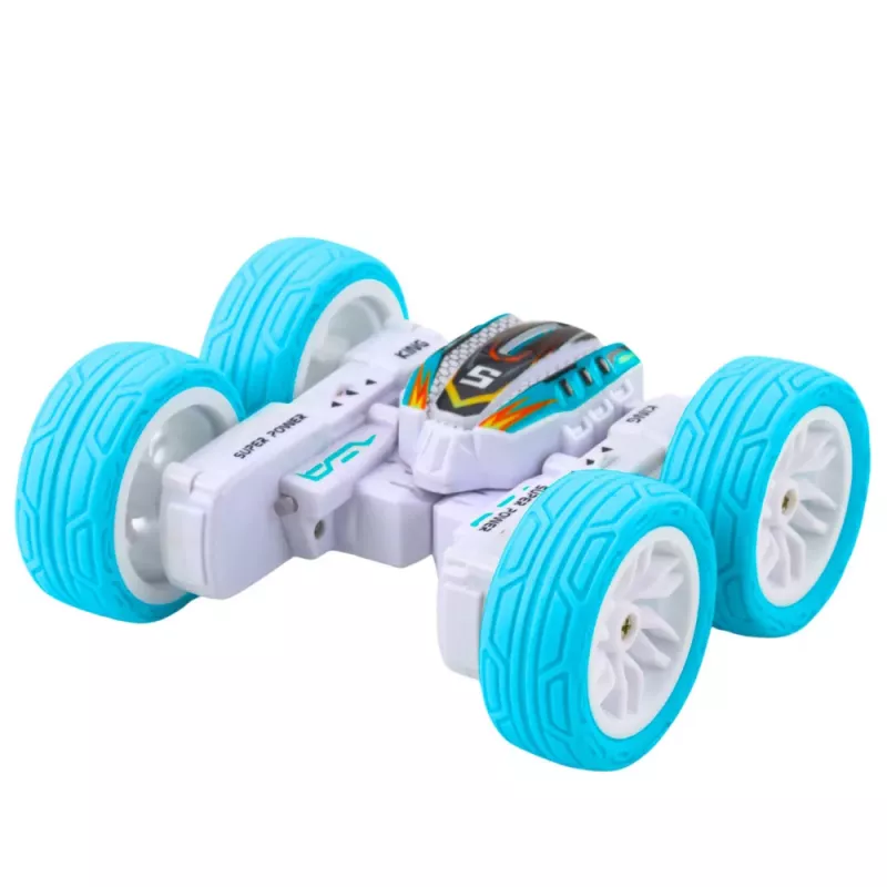 LEAN TOYS Ar vadību tālvadības akrobātiskais bezceļu auto 360° Zils 1:32