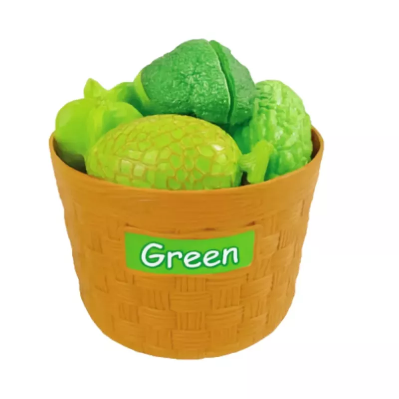 LEAN TOYS Augļu un dārzeņu šķirošanas izglītojošs komplekts griešanai 34 gab.