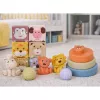 LEAN TOYS Mīksto maņu izglītojošo ECO bloku komplekts ar gumijas dzīvniekiem, 18 gab.