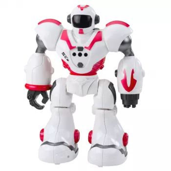 LEAN TOYS Interaktīvs ar tālvadību vadāms robots 16 funkcijas gaismas skaņas rozā