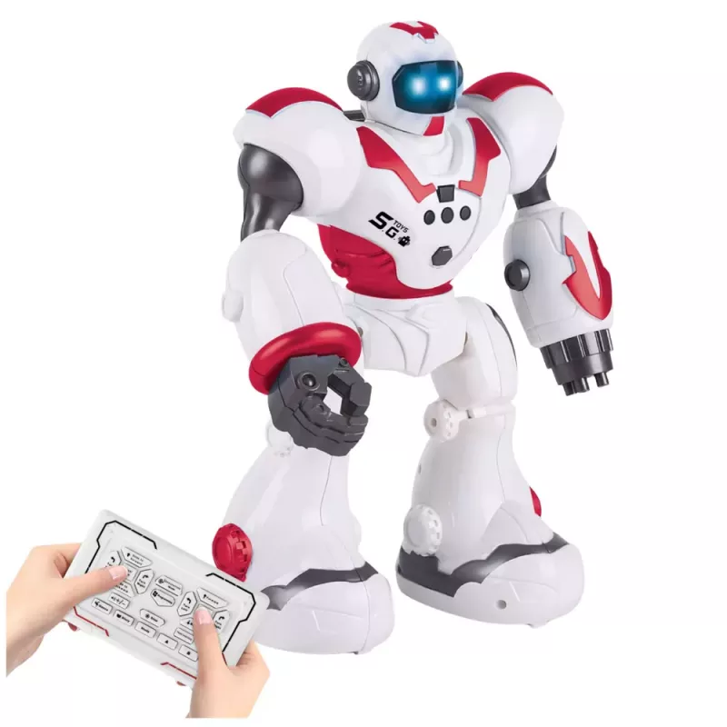 LEAN TOYS Interaktīvs ar tālvadību vadāms robots 16 funkcijas gaismas skaņas rozā