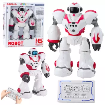 LEAN TOYS Interaktīvs ar tālvadību vadāms robots 16 funkcijas gaismas skaņas rozā