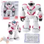 LEAN TOYS Interaktīvs ar tālvadību vadāms robots 16 funkcijas gaismas skaņas rozā