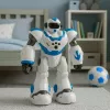 LEAN TOYS Interaktīvs tālvadības robots RC 16 funkcijas Gaismas Skaņas Zils