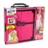 LEAN TOYS Pink Wardrobe Set for Dolls, Dresses, Shoes, Accessories