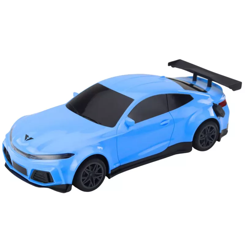 LEAN TOYS Elektriskā sporta automašīna ar tālvadību un uzlādes staciju, zila