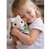 LEAN TOYS Mīksts plīša zaķis ar mūzikas kastīti, mīļā rotaļlieta, bēšs