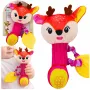 LEAN TOYS Plush Deer Rattle with Teether and Squeaker for Babies