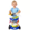 LEAN TOYS Bērnu tīrīšanas komplekts ar ratiņiem un interaktīvu putekļu sūcēju