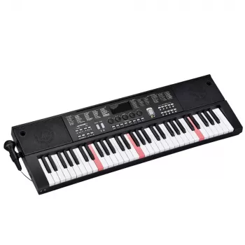 LEAN TOYS Elektroniskās klavieres ar mikrofonu 200 skaņas 61 taustiņš 78cm