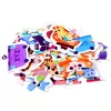 LEAN TOYS Izglītojošā Puzle Maziem Bērniem Alfabēta Vilciens Ar Dzīvniekiem 40 gab.