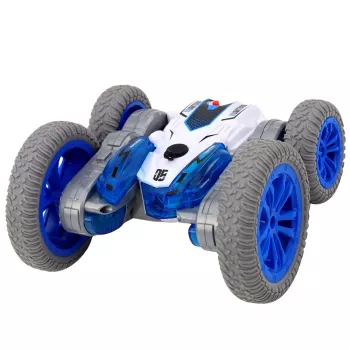 LEAN TOYS Attālināti vadāma triku automašīna RC Gaismas Dūmi Drifts 360° Zila