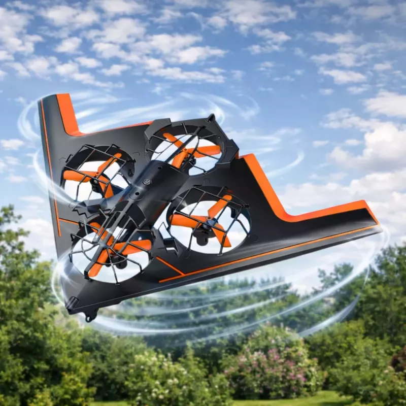 LEAN TOYS RC Remote Controlled Drone Flying Quadcopter ar LED gaismām un lietotnes vadību
