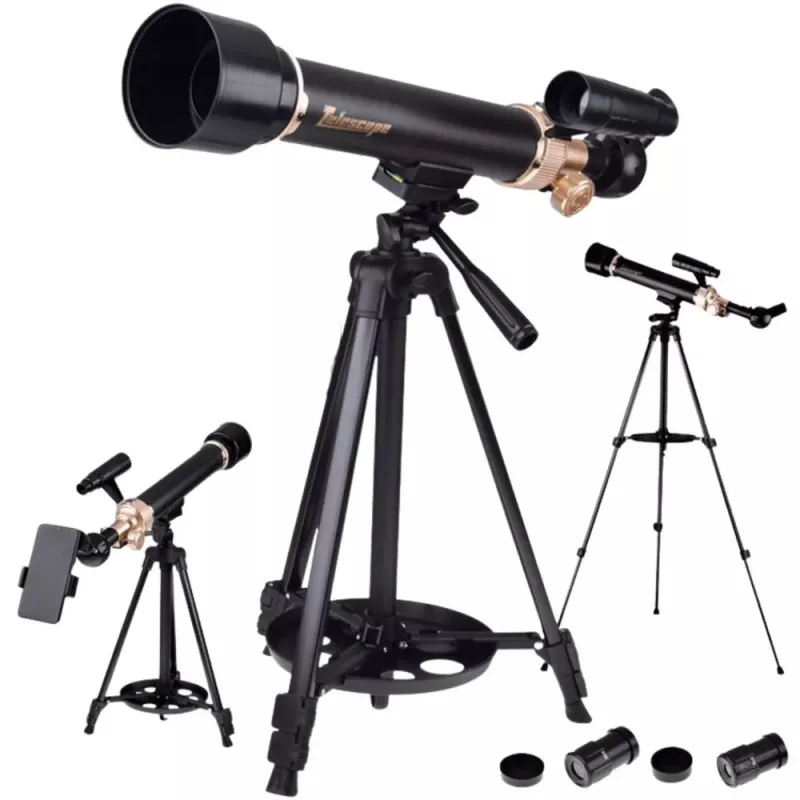 LEAN TOYS Izglītojošais alumīnija astronomiskais teleskops ar statīvu un piederumiem 1,35 m