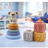 LEAN TOYS Sensoriskie izglītojošie bloki Tornis no mīkstiem gumijas blokiem Koala 13 gab.
