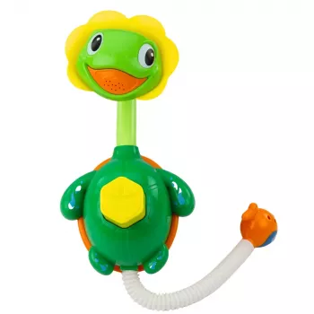 LEAN TOYS Vannas rotaļlieta Bruņurupucis ar Zivs strūklaku Dušas piesūcekņiem