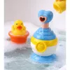 LEAN TOYS Vannas rotaļlietu komplekts Pīles ziepju dozators Krūze Zila